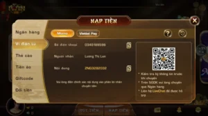 Nạp tiền Iwin qua ví điện tử